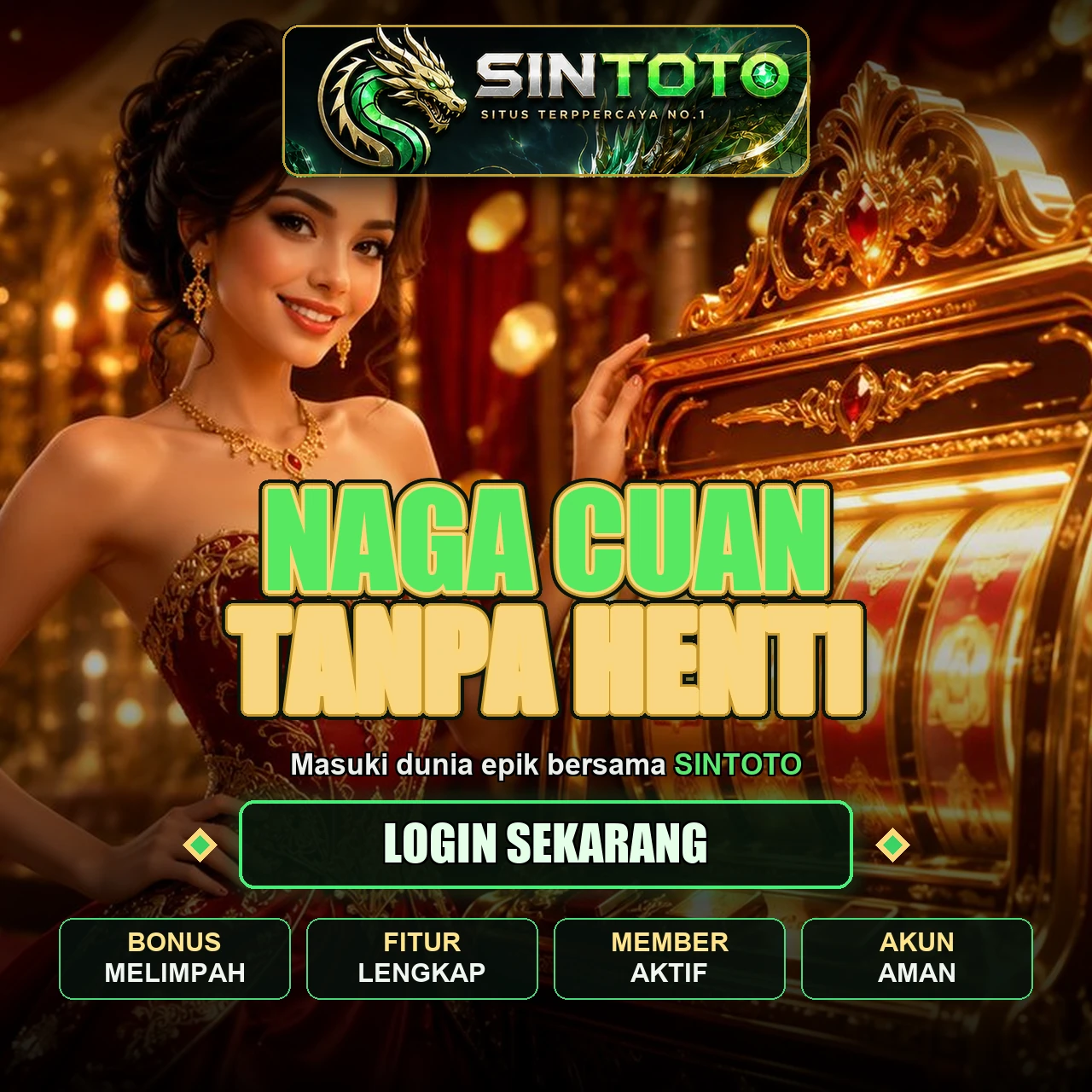 Banner SINTOTO slot online populer dengan koleksi permainan baru dan event menarik